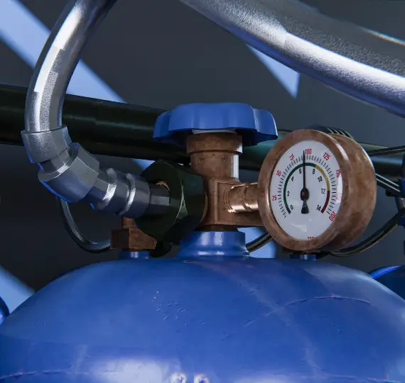 2149290467 Plumber securing connections on a water pump, showcasing pumps installation service in London by We Fix Plumbing London.