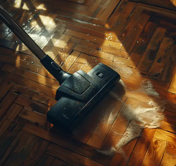 echnician drying a flooded basement floor with an industrial blower, highlighting basement flood clean-up service in London by We Fix Plumbing London.