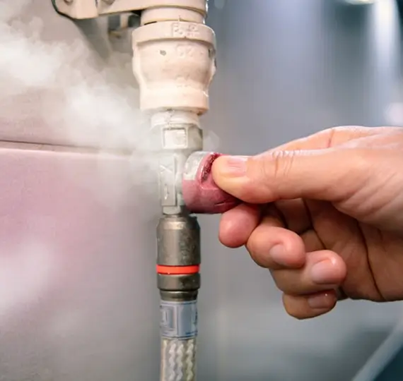 Gas-leak-1 Professional plumber detecting and repairing a gas leak in London, ensuring safety and peace of mind for residents.